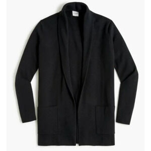 J. Crew Womes Open Front Sweater Blazer With Pockets 100% Cotton  Medium 2799